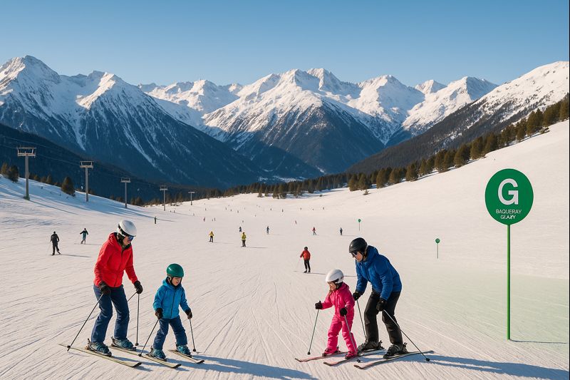 Las 5 mejores pistas para debutantes en Baqueira Beret 2025/2026